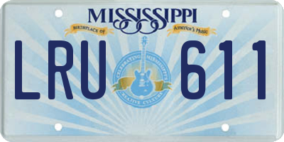 MS license plate LRU611