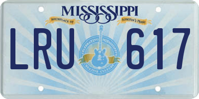 MS license plate LRU617