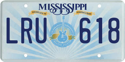 MS license plate LRU618