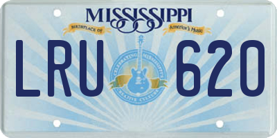 MS license plate LRU620