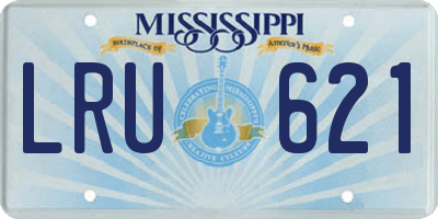 MS license plate LRU621