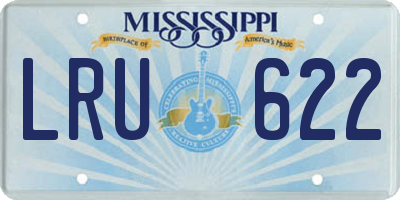 MS license plate LRU622