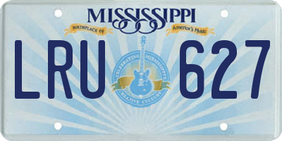 MS license plate LRU627