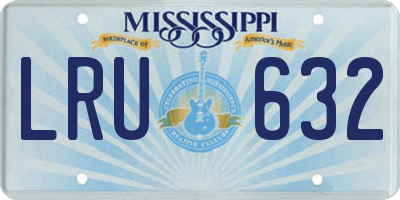 MS license plate LRU632
