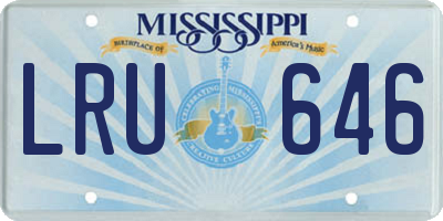 MS license plate LRU646