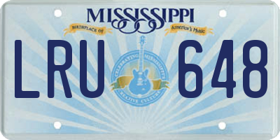 MS license plate LRU648