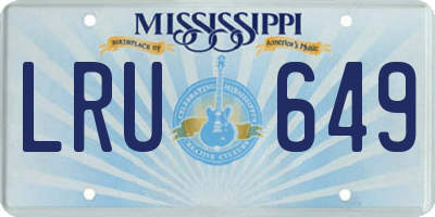 MS license plate LRU649