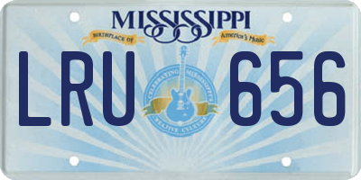 MS license plate LRU656
