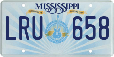 MS license plate LRU658