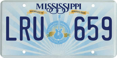 MS license plate LRU659