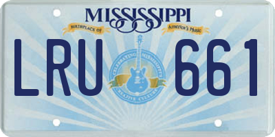 MS license plate LRU661
