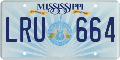 MS license plate LRU664