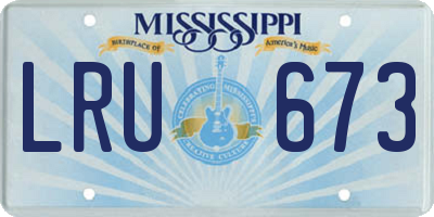 MS license plate LRU673