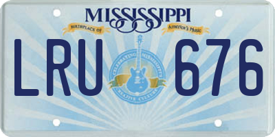 MS license plate LRU676
