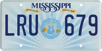 MS license plate LRU679