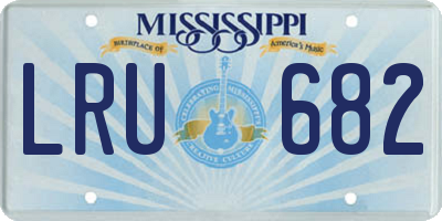 MS license plate LRU682
