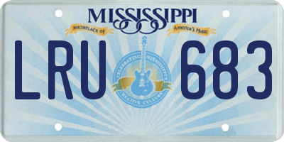MS license plate LRU683