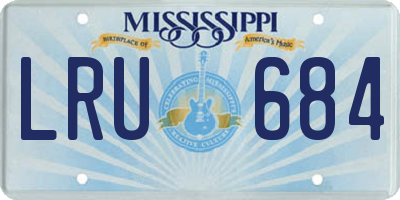MS license plate LRU684