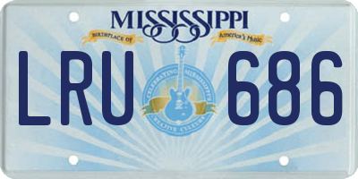 MS license plate LRU686