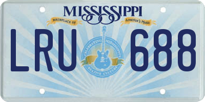 MS license plate LRU688