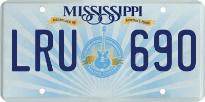 MS license plate LRU690