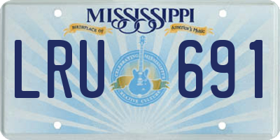 MS license plate LRU691