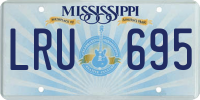 MS license plate LRU695
