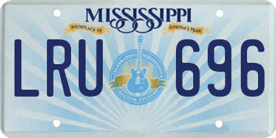 MS license plate LRU696