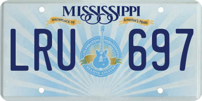 MS license plate LRU697