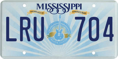 MS license plate LRU704