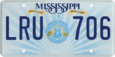 MS license plate LRU706