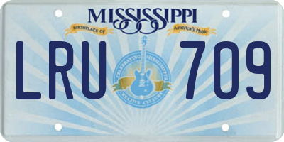 MS license plate LRU709