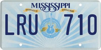 MS license plate LRU710