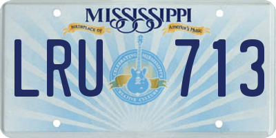 MS license plate LRU713