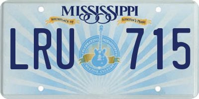 MS license plate LRU715