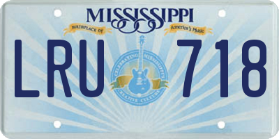 MS license plate LRU718