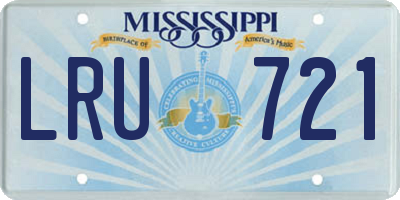 MS license plate LRU721