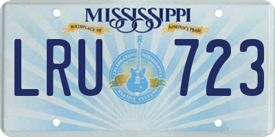 MS license plate LRU723