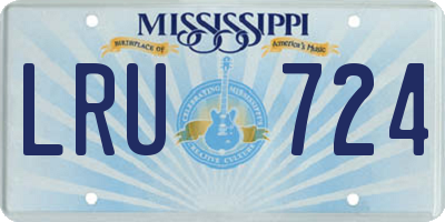 MS license plate LRU724