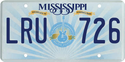 MS license plate LRU726
