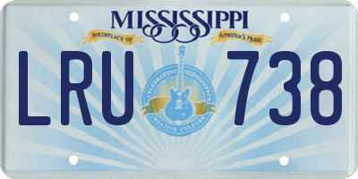MS license plate LRU738