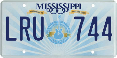 MS license plate LRU744