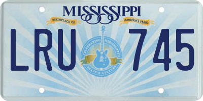 MS license plate LRU745