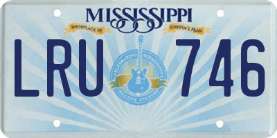 MS license plate LRU746