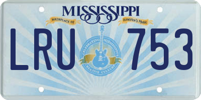 MS license plate LRU753