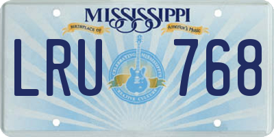 MS license plate LRU768