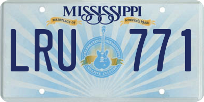 MS license plate LRU771
