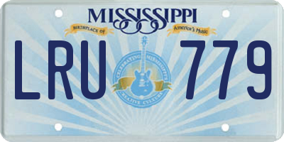 MS license plate LRU779