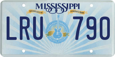 MS license plate LRU790