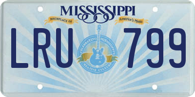MS license plate LRU799